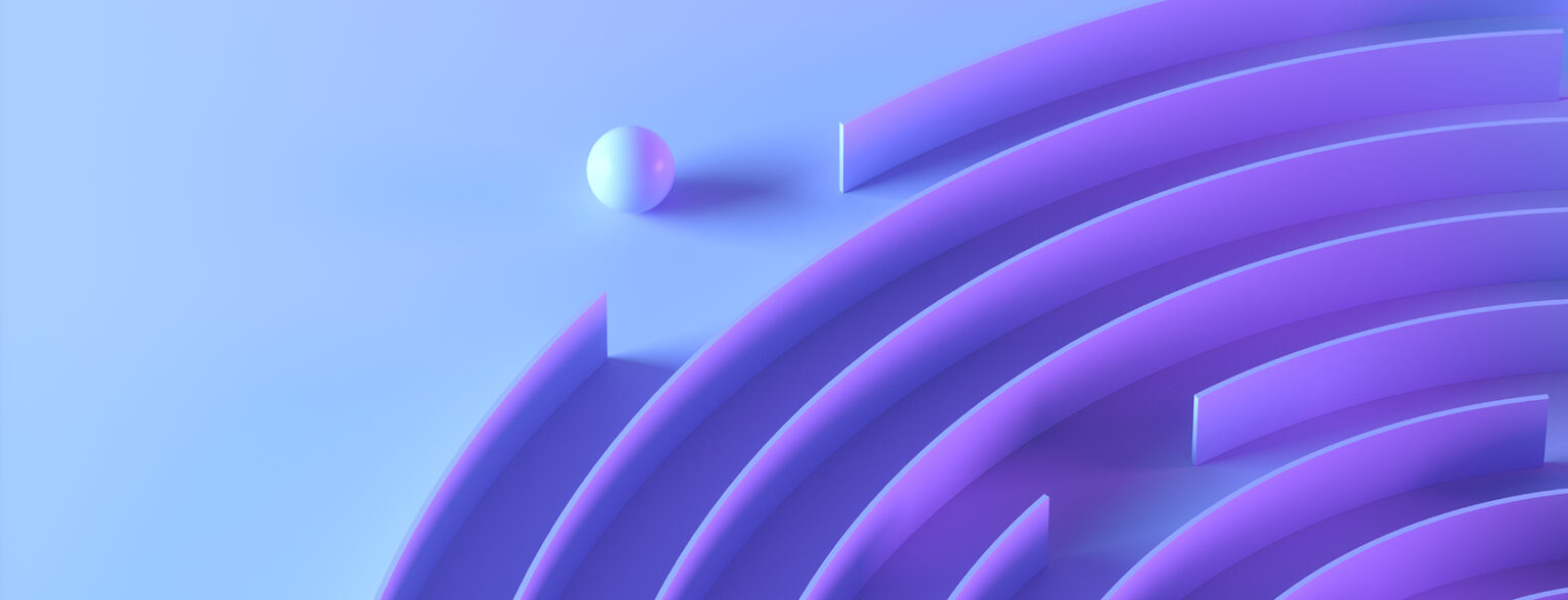 Aerial view of hedge maze