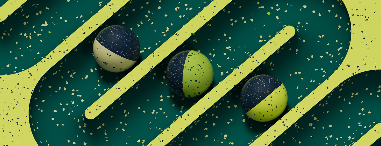 Green ball maze representing optimization