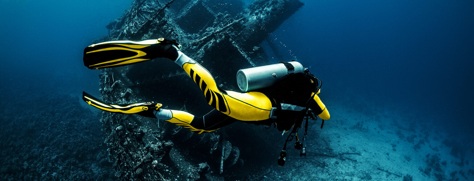 Scuba diver exploring underwater